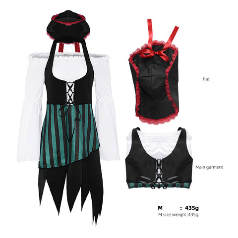 Women pirate Cosplay Costume Outfits Halloween Carnival Suit