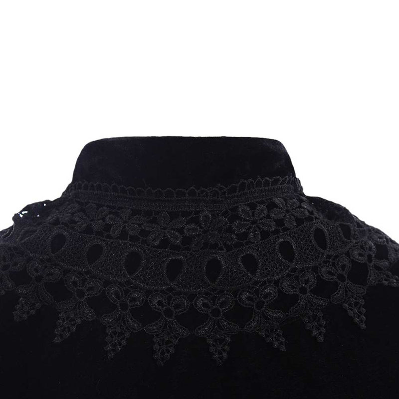 Women‘s black Victoria short cape shawlCosplay Costume Outfits Halloween Carnival Suit