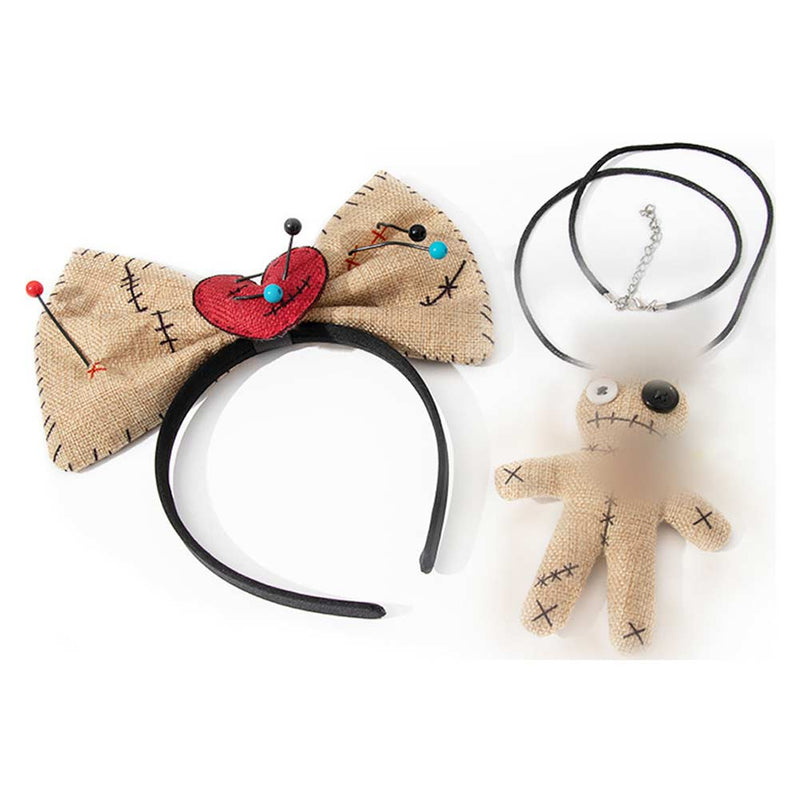 WOODOO Doll Necklace Hair Hoop Decoration Props  Hair Accessories