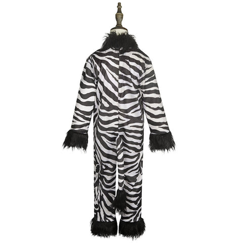 SeeCosplay Zebra Kids Children Cosplay Jumpsuit With Hair Accessories Costume Outfits Halloween Carnival Suit BoysKidsCostume