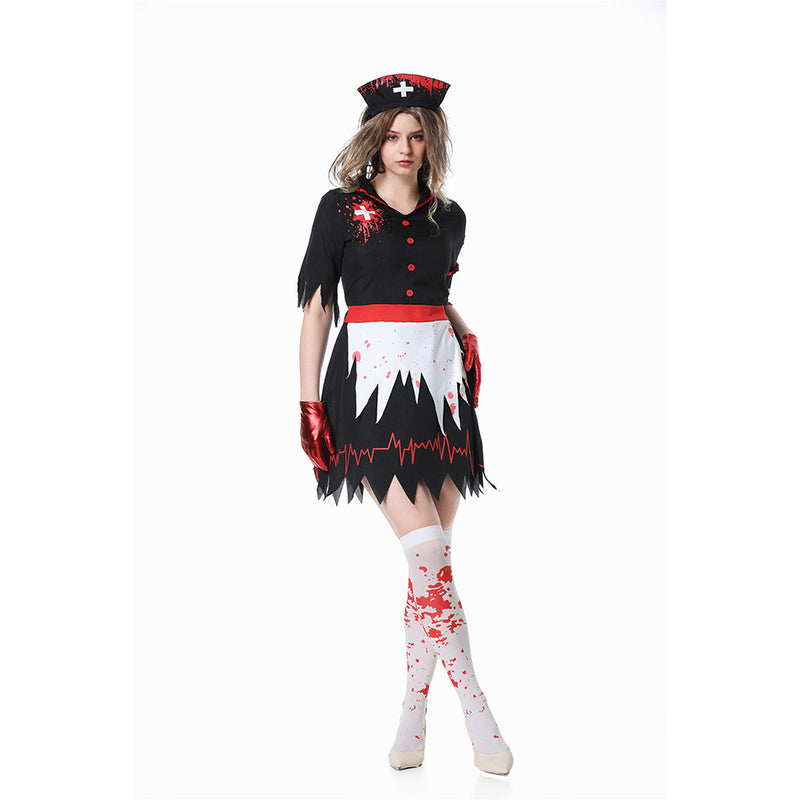 Zombie nurse Cosplay Costume Outfits Halloween Carnival Party Suit