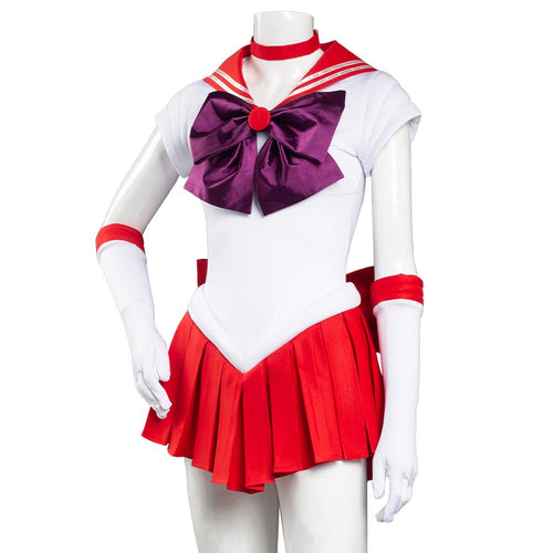 Sailor Moon Costume Hino Rei Uniform Dress Outfits Halloween Costume Cosplay Costume For Adult Female