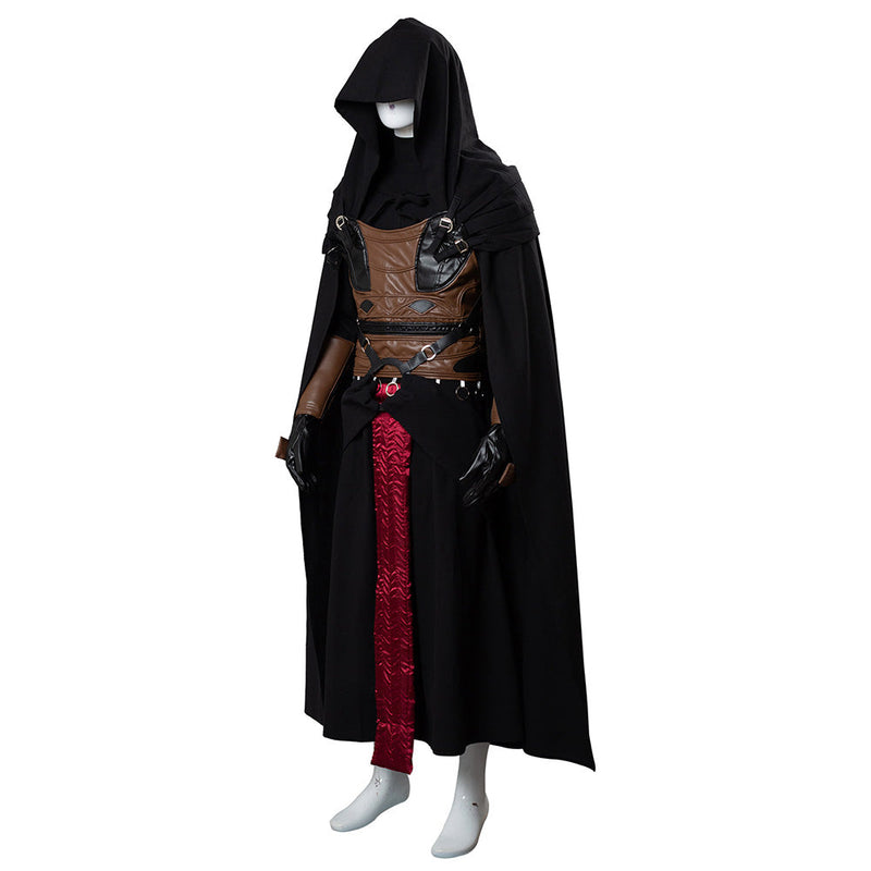 [All Sizes In Stock] Darth Revan Black Cloak Darth Maul Suit Outfit Halloween Carnival Suit