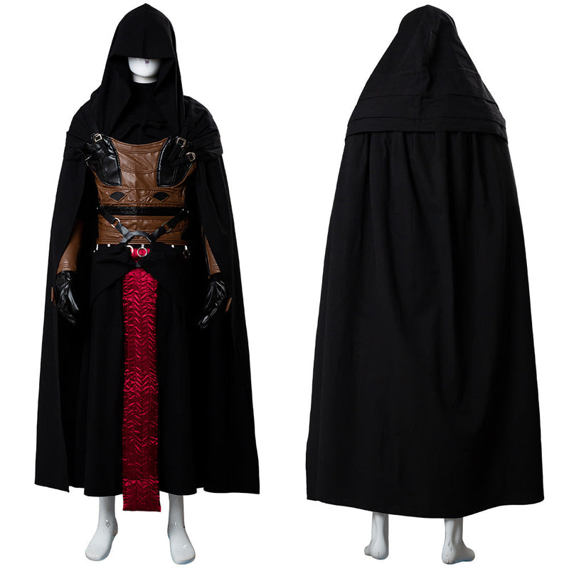 [All Sizes In Stock] Darth Revan Black Cloak Darth Maul Suit Outfit Halloween Carnival Suit