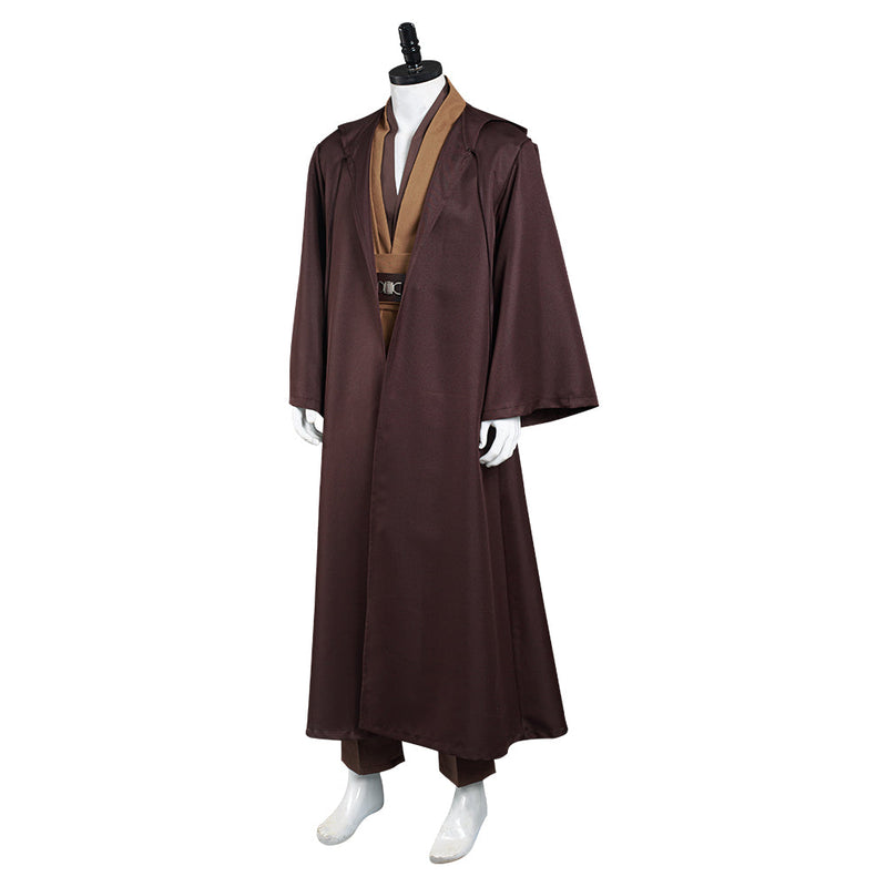 SeeCosplay Adult Outfit for Jedi Costume Tunic Hooded Robe Anakin Skywalker Uniform Brown Version SWCostume