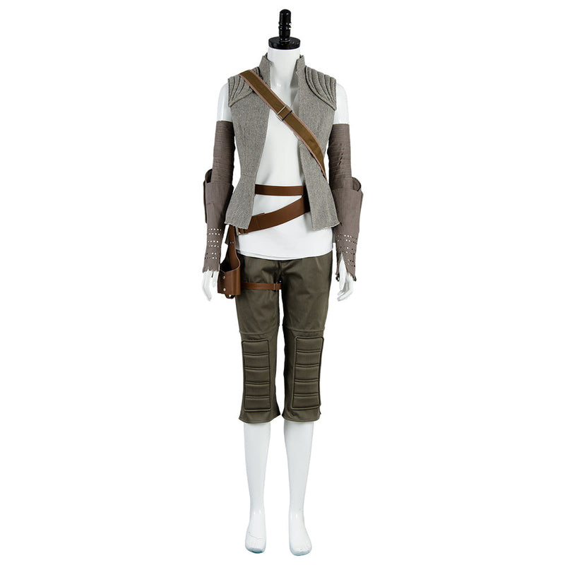 [All Sizes In Stock] The Last Jedi Rey Outfit Costume Halloween Carnival Suit