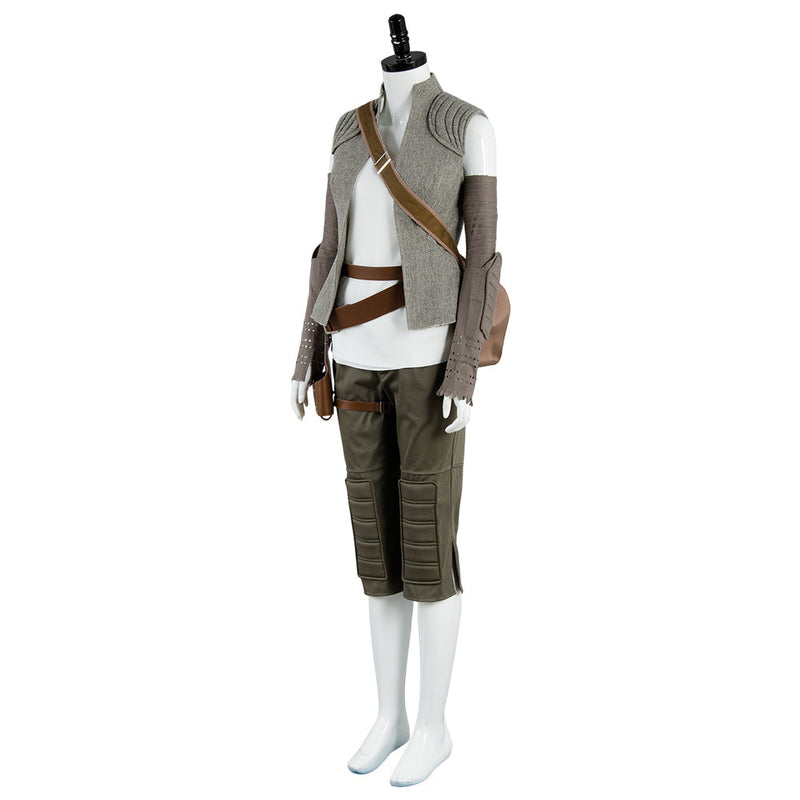 [All Sizes In Stock] The Last Jedi Rey Outfit Costume Halloween Carnival Suit