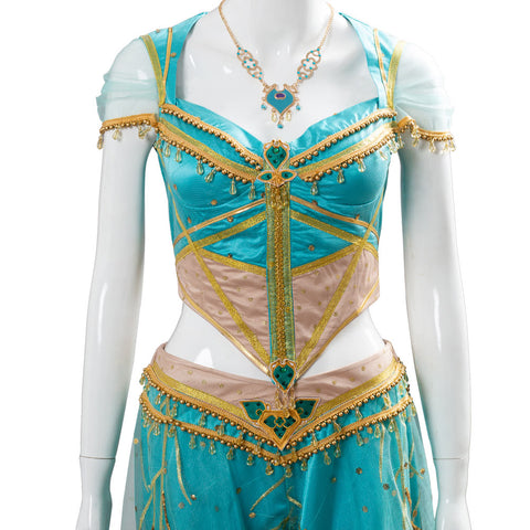 SeeCosplay Erwachsene Aladdin Naomi Scott Prinzessin Jasmine Peacock Outfit Cosplay Kostüm