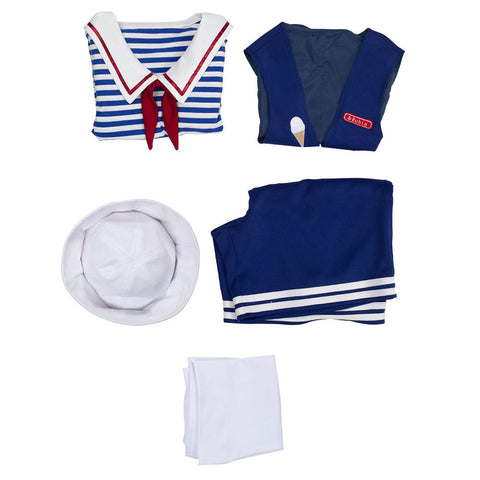SeeCosplay Stranger Things 3 Scoops Ahoy Steve Harrington Robin Cosplay Costume Adult and Child