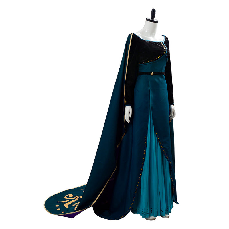 SeeCosplay Frozen 2 Queen Anna Coronation Gown Dunkelgrünes Kleid Cosplay Kostüm