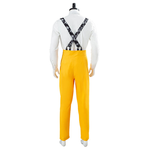 The Mask: Jim Carrey Yellow Suit Men Uniform Outfit Halloween Costume Cosplay Costume