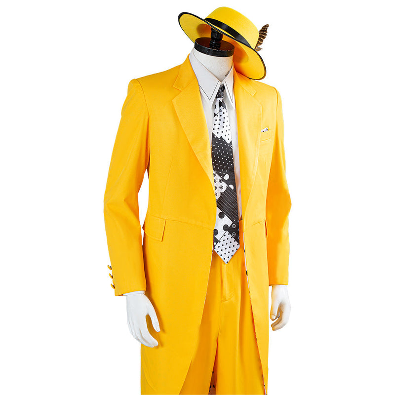 SeeCosplay The Mask Jim Carrey Yellow Suit Men Uniform Outfit Halloween Carnival Costume Cosplay Costume