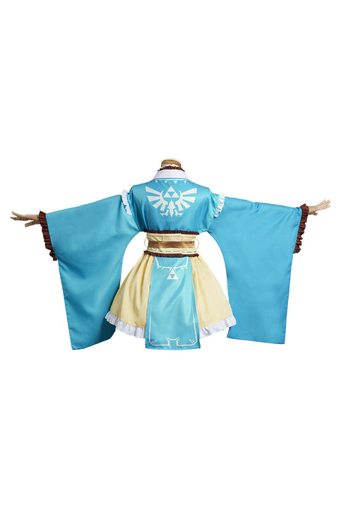 SeeCosplay The Legend of Zelda: Breath of the Wild Link Original Design Lolita kimono Costume- Cossky®