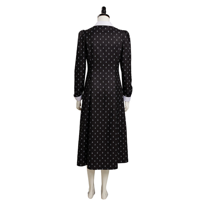Wednesday Addams: (2022)Polka Point Black Dress Cosplay Costume Outfits