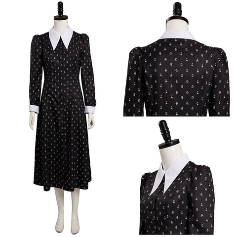 SeeCosplay Adult Wednesday (2022) Wednesday Addams Black Dress Cosplay Costume Outfits Female