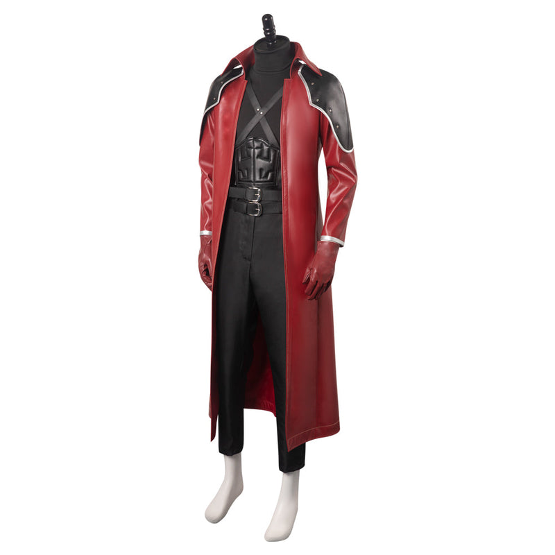 Final Fantasy: Costume Reunion Crisis Core Genesis Rhapsodos Costume Outfits Halloween Carnival Suit