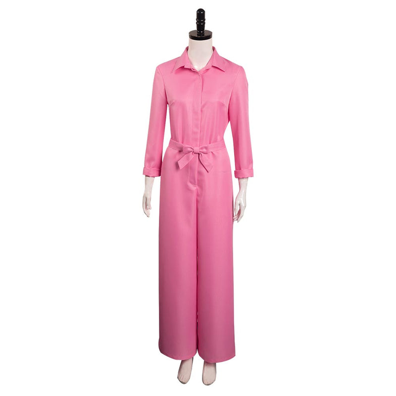 SeeCosplay 2023 BarB Pink Style Movie Margot Robbie Pink Jumpsuit Outfits Halloween Carnival Suit Cosplay Costume BarBStyle Female