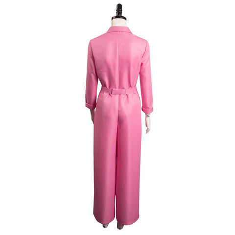 SeeCosplay 2023 BarB Pink Style Movie Margot Robbie Pink Jumpsuit Outfits Halloween Carnival Suit Cosplay Costume BarBStyle Female