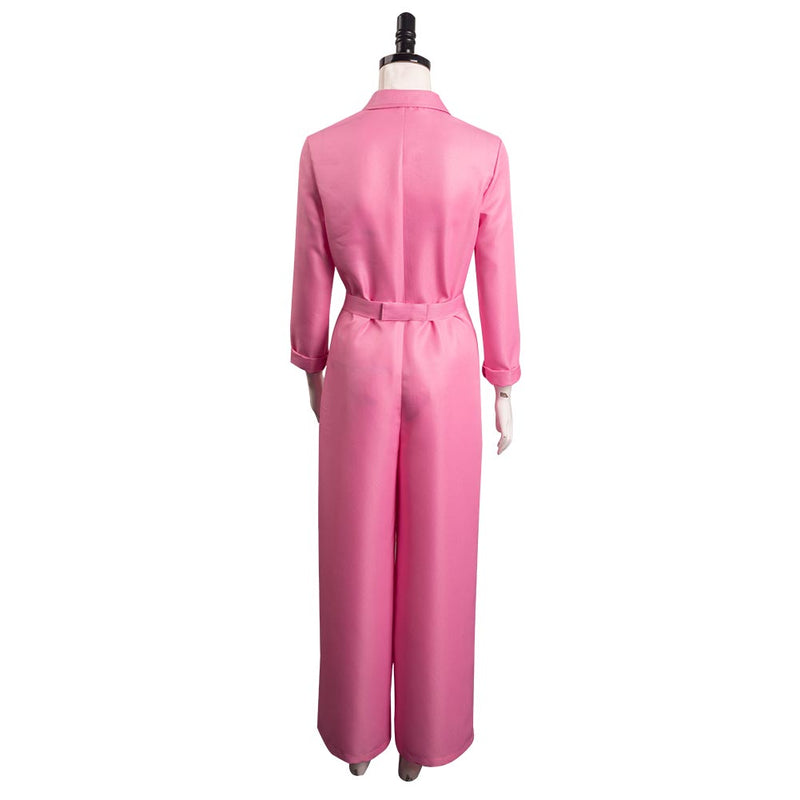 SeeCosplay 2023 BarB Pink Style Movie Margot Robbie Pink Jumpsuit Outfits Halloween Carnival Suit Cosplay Costume BarBStyle