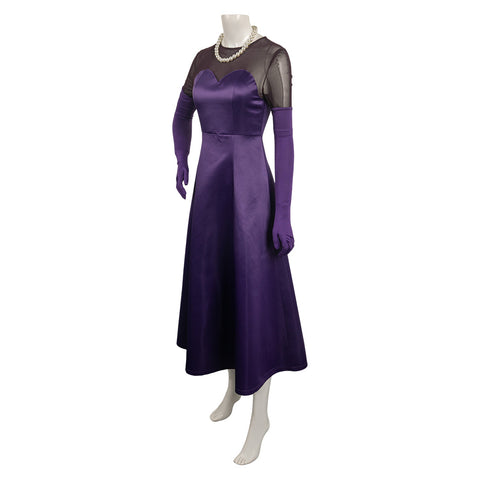 SeeCosplay Hazbin Hotel TV Lilith Women Purple Dress for Carnival Halloween Cosplay Costume