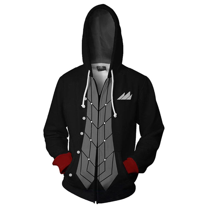 SeeCosplay Unisex Akira Kurusu Joker Hoodies Game Persona Zip Up 3D Print Jacket Sweatshirt
