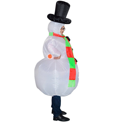 Inflatable Christmas Snowman Blow Up Costume Adult Size Cosplay Costume