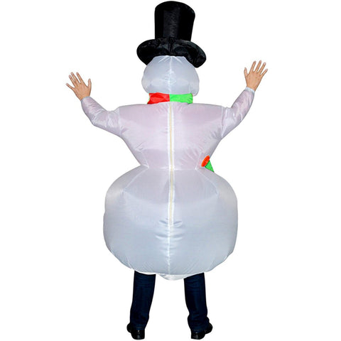 Inflatable Christmas Snowman Blow Up Costume Adult Size Cosplay Costume