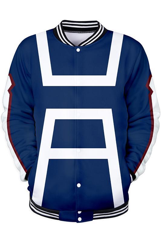 My Hero Academia Merchandies Hoodie Training Uniform 3D Baseball Sweatshirt