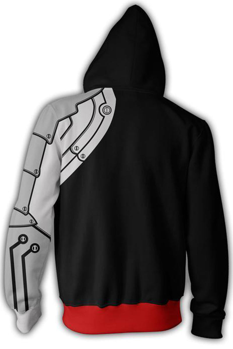 Fullmetal Alchemist Hoodie Edward Elric 3D bedrucktes Sweatshirt mit Reißverschluss