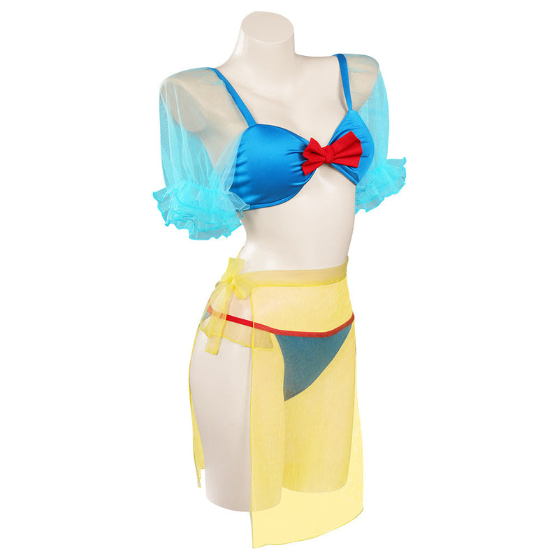 SeeCosplay Snow White Swimsuit Cosplay Costume ThreePiece Swimwear Outfits Halloween Carnival Suit