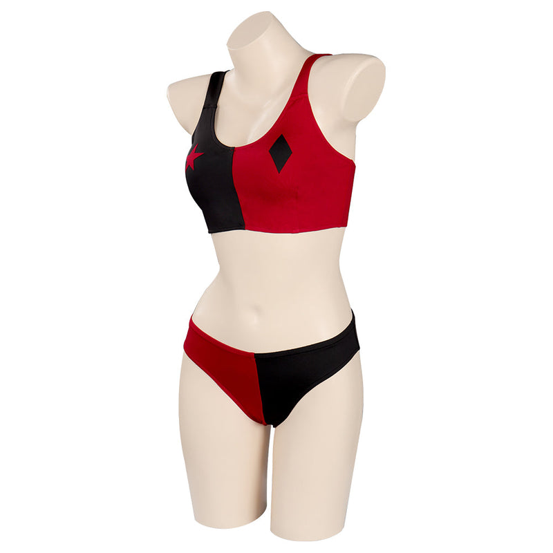 Harley Quinn/Harleen Quinzel Swimsuit Cosplay Costume Two-Piece Swimwear