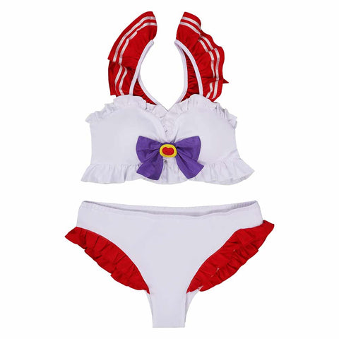 SeeCosplay Sailor Moon Huo Yeli Original Design Swimsuit Cosplay Costume Bikini Top Shorts Outfits
