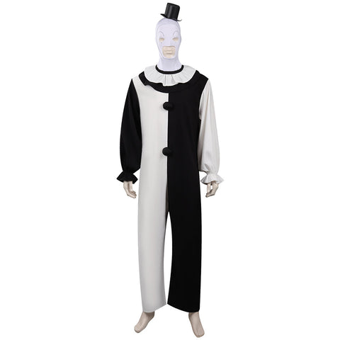 Terrifier 2:Costume Art the Clown Cosplay Costume Joker Jumpsuit Hat Outfits Halloween Costume
