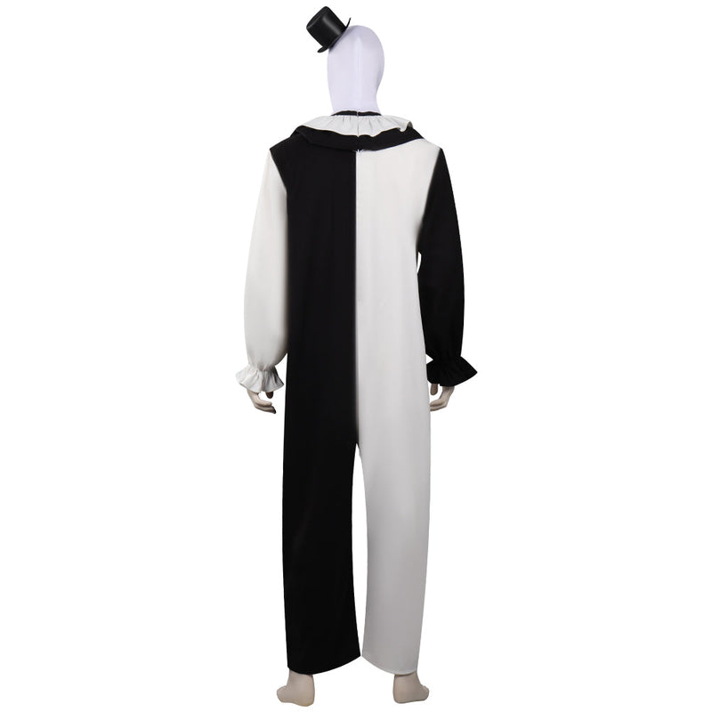 Terrifier 2:Costume Art the Clown Cosplay Costume Jumpsuit Hat Outfits Halloween Carnival Suit