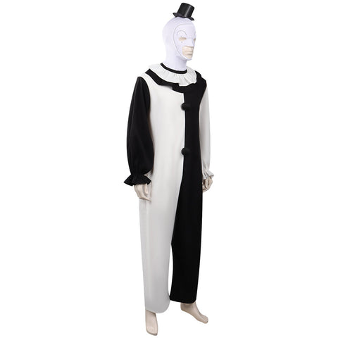 Terrifier 2:Costume Art the Clown Cosplay Costume Joker Jumpsuit Hat Outfits Halloween Costume