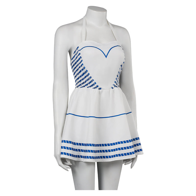Moive Barbie:Costume Cute White Slip Dress Slip Skirt Outfits Cosplay Costume Halloween Carnival Suit