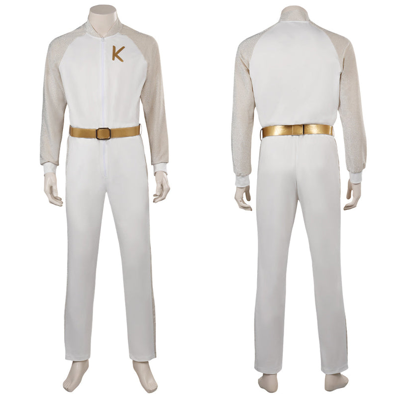 SeeCosplay 2023 Movie Ken Disco Jumpsuit White Dancing Suit Cosplay Costume
