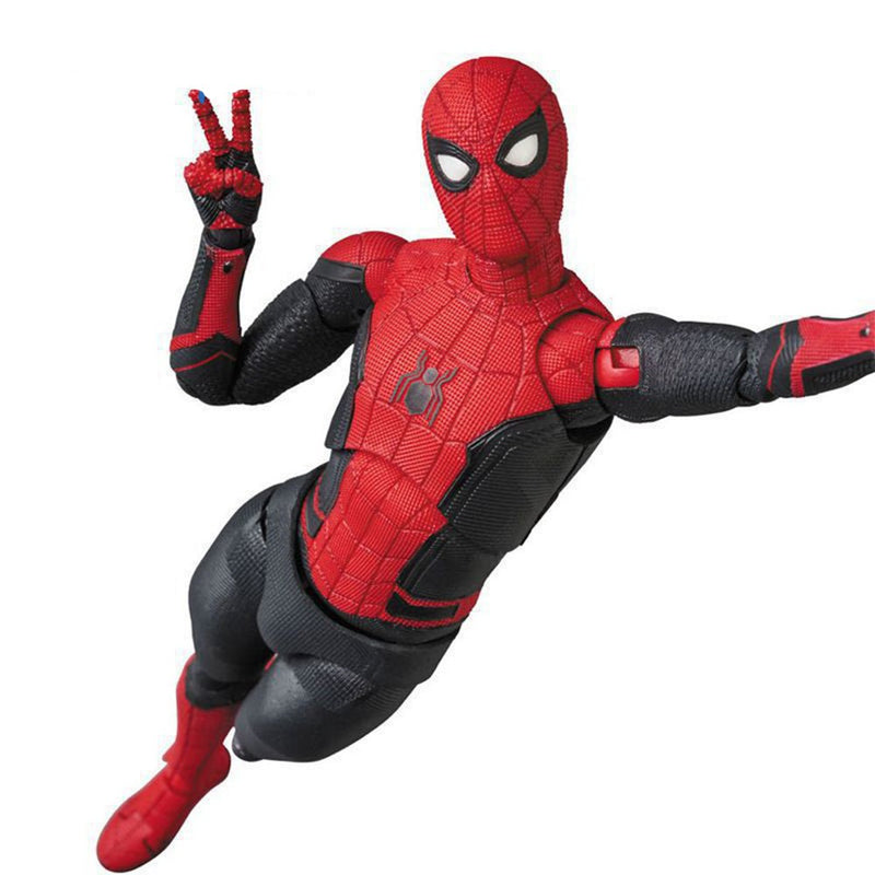 Spider-Man MAFEX No.113 Heroes Expedition Spider-Man Verbesserter Anzug Actionpuppe Kindergeburtstag Anime Geschenk 15cm 