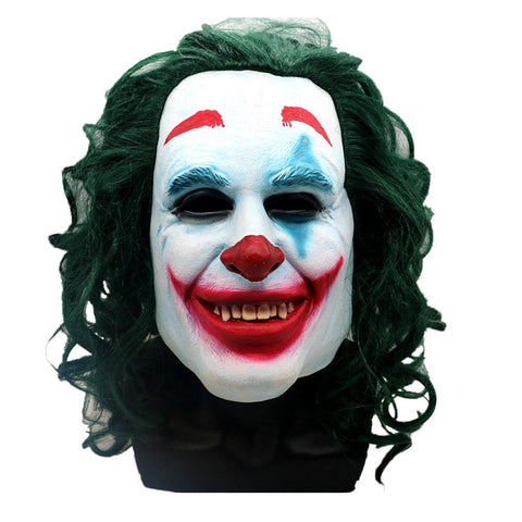 SeeCosplay Batman Green Hair Mask Cosplay Clown Full Face Halloween Props