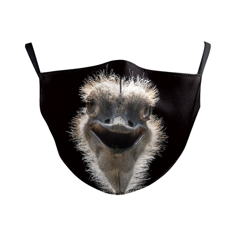 3D-Halloween-Schädel-Gesichtsmaske für Erwachsene, schwarze staubdichte Druckmaske