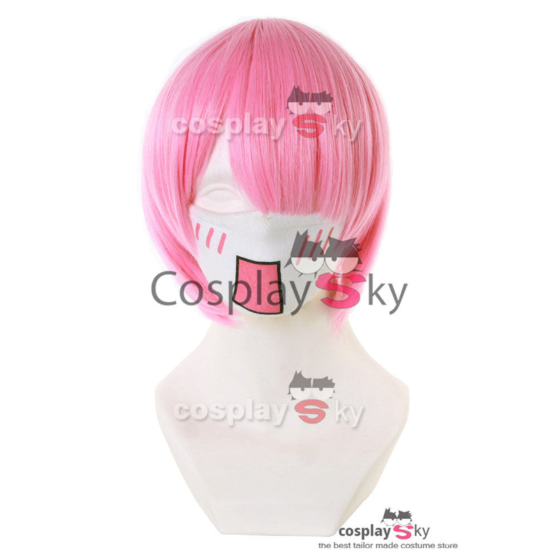 [Full In Stock] Cosplay Ram Short Pink Wig Cosplay Wigs