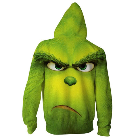 The Green haired monster 3D Printed Sweatshirts Men Hoodies Unisex Tracksuits Fashion Pullovers Streetwear Hoodie