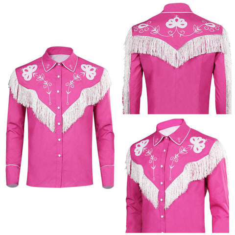 SeeCosplay 2023 Doll Movie Ken Original Design Pink Retro Shirt Carnival Halloween Cosplay Costume