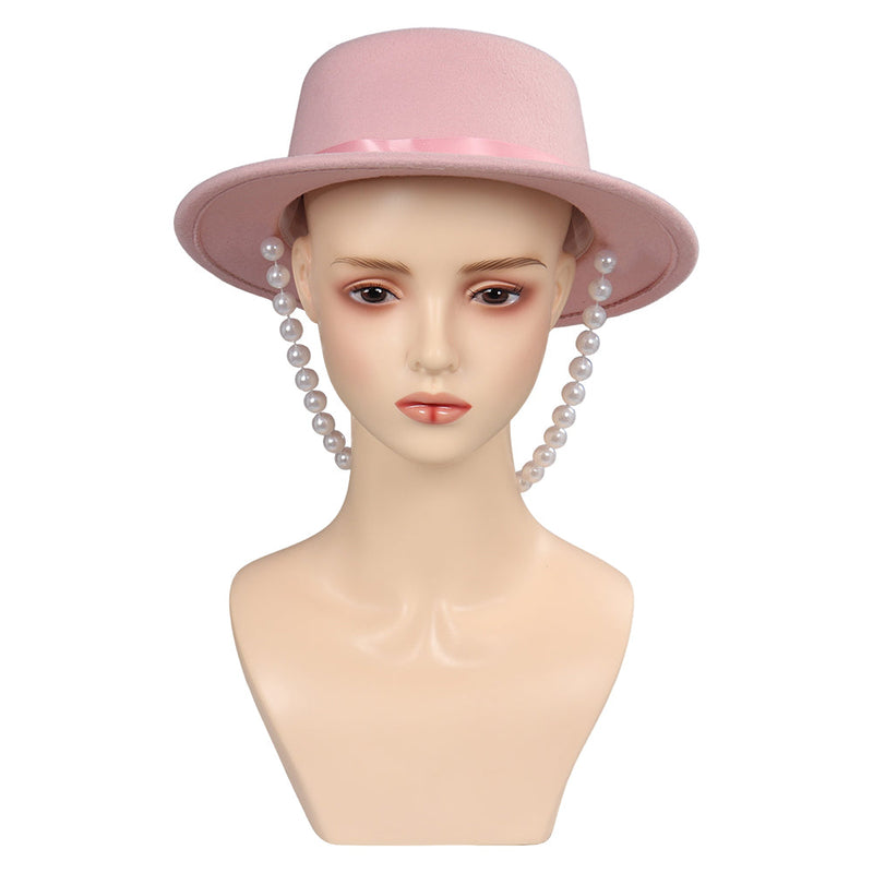 SeeCosplay 2023 Doll Movie Women Hat Cap With Pearl Design for Carnival Halloween Cosplay Accessories