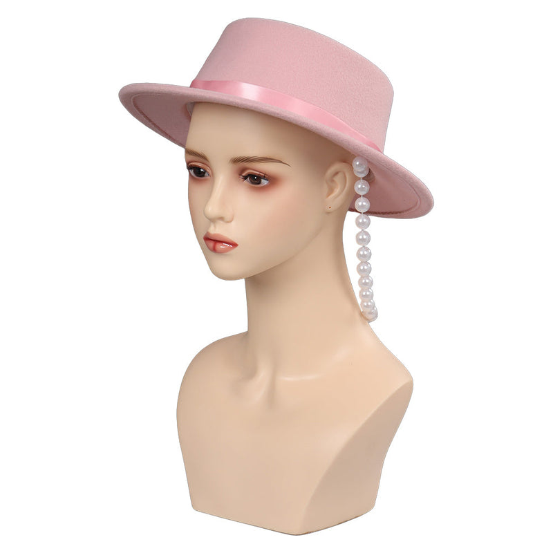 SeeCosplay 2023 Doll Movie Women Hat Cap With Pearl Design for Carnival Halloween Cosplay Accessories