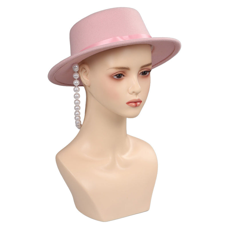 SeeCosplay 2023 Doll Movie Women Hat Cap With Pearl Design for Carnival Halloween Cosplay Accessories