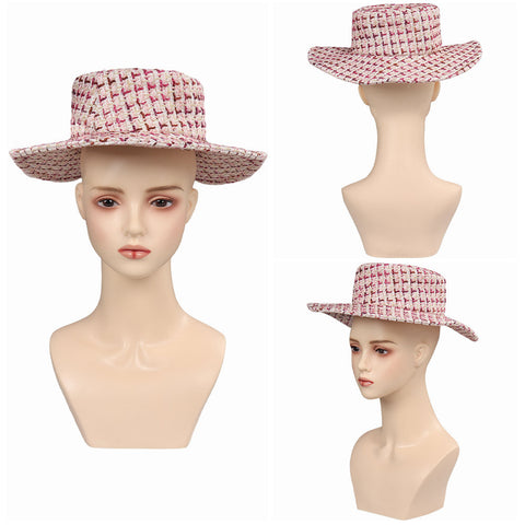 SeeCosplay 2023 Doll Movie Pink Women Hat for Carnival Halloween Cosplay Accessories