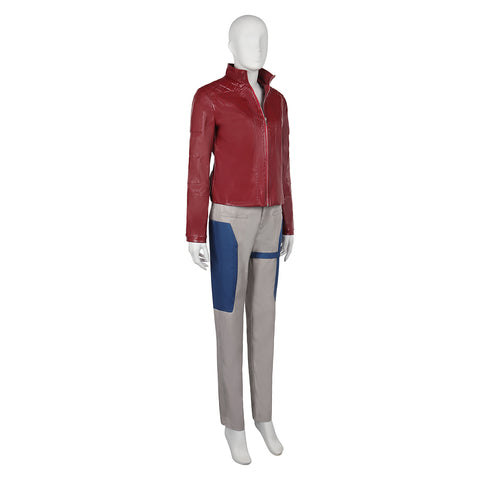 2023 Game Starfield Sharah Morgan Red Jacket Set Outfits Cosplay Costume Halloween Carnival Suit