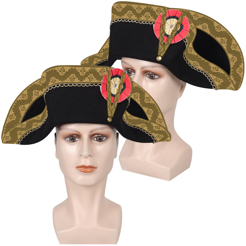 2023 Movie Napoleon President Black Hat Cosplay Accessories Halloween Carnival Props