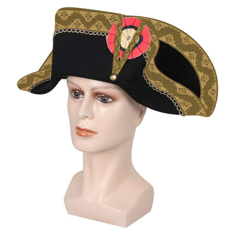 2023 Movie Napoleon President Black Hat Cosplay Accessories Halloween Carnival Props